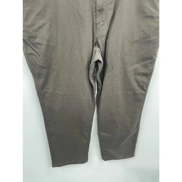 Duluth Trading Co Mens Fire Hose Flannel Lined Pants 38x30 Relaxed Fit Brown NWT